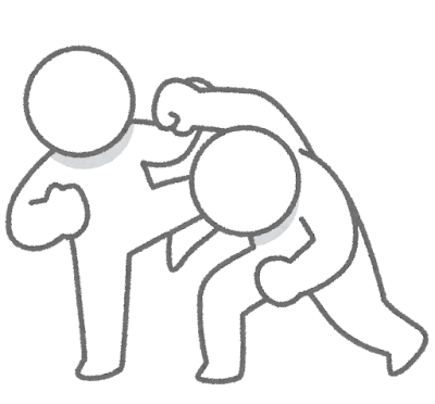 ケンカしてる　画像